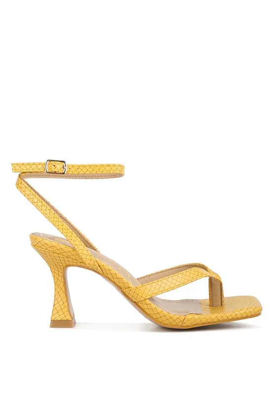 Ankle Strap Spool Thong Sandals