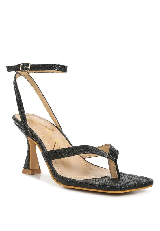 Ankle Strap Spool Thong Sandals
