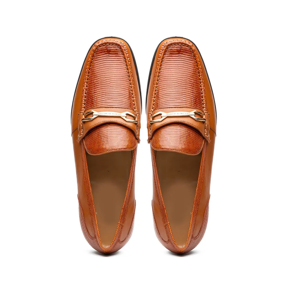 Marco Di Milano Honey Hugo Lizard & Calfskin Bit Loafers