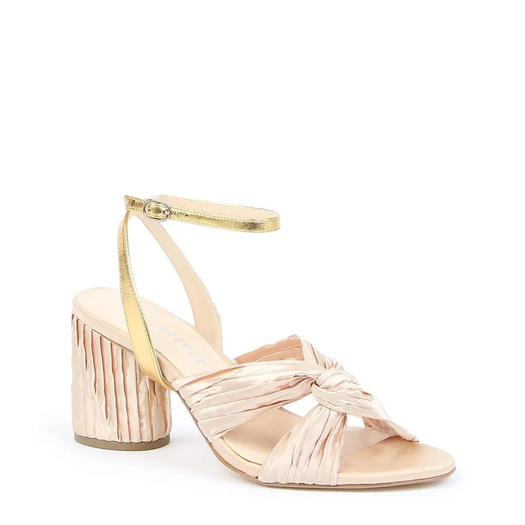 Nude Twist Sandal   Gold Marilyn Strap