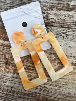 Rectangle Acetate Earring
